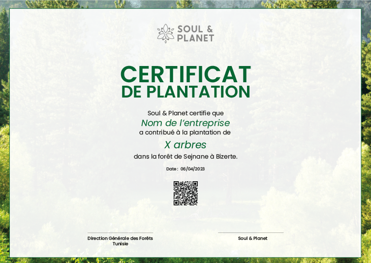 certificat de plantation