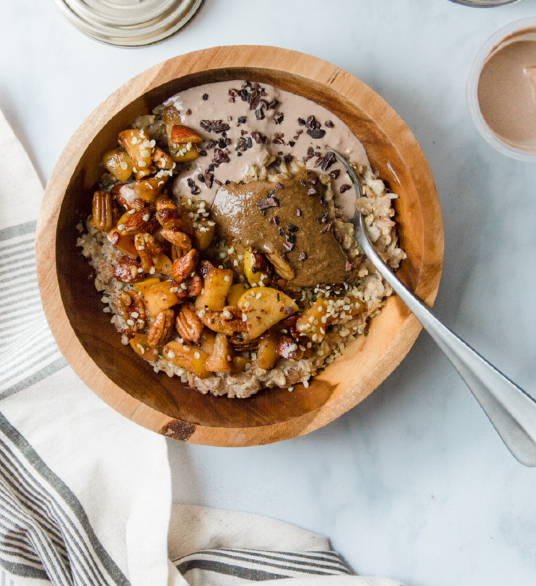 Porridge au beurre de noisettes