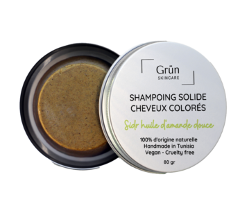 shampoing solide cheveux colorés à la poudre de sidre et l’huile d’amande douce
