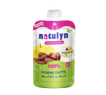 Compote En Gourde Pomme Datte – 90gr