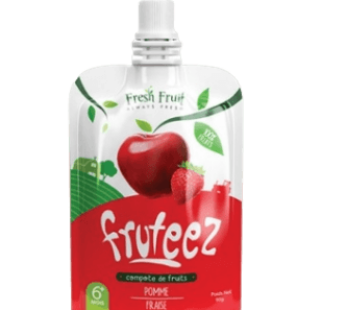 Compote En Gourde Pomme Fraise – 90gr – Fruteez