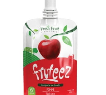 Compote En Gourde Pomme Nature – 90gr – Fruteez